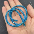 Blauwe Imperial Jaspis abacus kralen voor handgemaakte sieraden en unieke kettingen - 3x4mm / Stijl 7 (Pauwblauw)