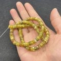 Perle in pietra imperiale giallo-verde a cilindro piatto per gioielli fai da te - 3x6mm / Toni Giallo-Verdi (N. 2)