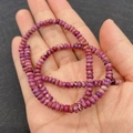 Snoer van paarse keizerlijke steen kralen in abacusvorm voor DIY-sieraden maken - 3x4mm / Stijl 9 (Paars Rozerood)