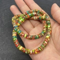 Fili di perline colorate in pietra imperiale a forma di disco per gioielli fai-da-te - 3x6mm / Mix Multicolore (No. 10)