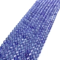 Perle rotonde sfaccettate 6mm blu-viola in pietra naturale per collane gioielli fai-da-te - 6mm / N. 5 (Blu Viola)
