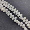 Perle in howlite bianca sfaccettata a forma di goccia per la creazione di gioielli DIY - 6x9mm (44 Pezzi/Filo) / Howlite