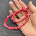 Perline cilindriche piatte 2x4mm in pietra imperiale rosa e rossa per gioielli fai da te - 3x6mm / Texture Rosa Pesca (N. 9)