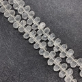 Perline di cristallo trasparente sfaccettate a forma di goccia per gioielli DIY 6x9mm - 6x9mm (44 Pezzi/Filo) / Cristallo Trasparente