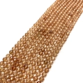 Perline rotonde sfaccettate in zircone marrone champagne per gioielli fai-da-te - 6mm / N. 9 (Champagne)