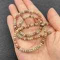 Set van 3 strengen natuursteen kralen in aardetinten voor sieraden maken - 3x4mm / Stijl 17 (Steenrood Grijsblauw)