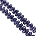 Perline in pietra del sole blu sfaccettate a goccia per creazione gioielli fai da te - Pietra sand blu