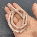 Perline in pietra naturale rosa 2x4mm a forma di disco per gioielli fai da te e bracciali - 3x6mm / Texture Sfumatura Rosa (N. 19)