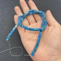 Perline quadrate piatte in pietra imperiale blu 2x4mm per creazione di gioielli DIY - 2x4mm (1 Filo) / Trama Blu Scuro N.2