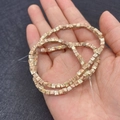 Perles carrées en pierre naturelle de 3 mm en brun-rouge et beige pour bijoux DIY - 3x3mm / Beige Marron Marbré