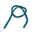 Cuentas cuadradas de jaspe imperial azul de 3x6mm con vetas doradas para hacer bisutería - 3x6mm