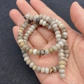 Natural 4x6mm turquoise imperial stone disc beads in earthy beige and brown tones - 4x6MM / Size 12