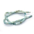 Cuentas de piedra natural amazonita en forma de cubo para joyería DIY en azul y verde - 4mm (1 Hilo) / N.º 1 (Amazonita)