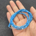 Sky blue 3mm imperial stone cube beads with dark marble texture for DIY jewelry - 3x3mm / Sky Blue Black Texture (No.16)