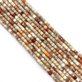 Cylindrical 4x4mm multi-color natural imperial stone beads for DIY jewelry making - 4x4mm / Earth Layer Mix (3)
