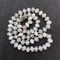 Handgefertigte Halskette aus transluzentem Naturstein Abakusperlen 5x9mm DIY-Schmuck - Achat