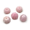 Perles en quartz rose en forme de citrouille avec trou pour bijoux DIY - 8x14mm (environ 1,5g/pièce) / Rose
