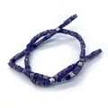 Perle quadrate in pietra naturale viola scuro da 4 mm con venature dorate per gioielli - 4mm (1 Filo) / No. 14 (Light Purple Imperial Jasper)