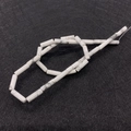 White howlite cylinder tube stone beads with gray marble texture for jewelry making - Cylindrical White Turquoise (4904246617169) / 4x13mm / White