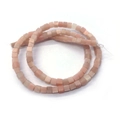 Perle in pietra imperiale rosa a forma di cubo naturale 4mm per collane fai-da-te - 4mm (1 Filo) / No. 19 (Orange Stone)