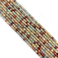 Multi-color cylindrical natural stone loose beads for DIY jewelry making and craft - 4x4mm / Gray Brown Natural (13)