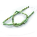 Perles en jaspe sédimentaire naturel de forme cylindrique vert clair pour bijoux - Style pierre vert pomme cylindrique (N° 5) / 4x13mm / Vert clair
