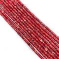 Cylindrical red jasper imperial stone tube beads for DIY jewelry making and crafts - 4x4mm / Red Jasper Style (16)