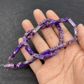 Cuentas rectangulares piedra imperial violeta 4x13mm para joyería en la mano - 4x13mm / Textura Violeta (No.16)