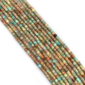Cylindrical imperial stone beads in vibrant blue and red textures for DIY jewelry - 4x4mm / Colorful Ore Mix (18)