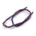 Perles cylindriques en Jaspe violet 4x13mm avec veines naturelles pour la création de bijoux - Style jaspe impérial violet cylindrique (N° 15) / 4x13mm / Violet