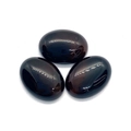 Set van drie gepolijste zwarte obsidiaan ovale cabochons voor DIY sieraden maken van ringen - 6x8mm 50 Stuks/Verpakking / Black Agate (No 8)