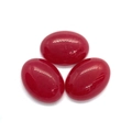Ovale rode agaat cabochon stenen voor DIY sieraden maken gepolijst set van 3 stuks - 6X8mm / Donkerrood (Nr. 10)