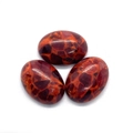 Gepolijste 6x8mm ovale rode en oranje jaspis cabochons voor DIY ringen accessoires - 13x18mm 50 Stuks/Verpakking / Rood Gevlekte Steen (Nr.11)