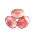 Drie ovale cabochon aardbeienkwarts natuurstenen voor doe-het-zelf sieraden - 6x8mm (50 Stuks/Verpakking) / Watermeloen Kristal (Nr. 26)