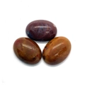 Gepolijste ovale natuurstenen cabochons in rood en paars voor sieraden DIY - 6X8mm / Geel Rood Jaspis (Nr. 27)