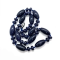 Polished blue goldstone cylindrical loose beads string for DIY jewelry making - 10x20mm / Blue Goldstone (No. 18)