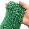 Strand of faceted green natural stone beads 2-4mm for DIY jewelry making and bracelets - 2mm / Green Aventurine