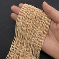 Faceted natural orange moonstone round beads for DIY bracelet jewelry making - Size 6
