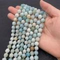 Faceted light blue amazonite natural stone beads for DIY jewelry making and crafts - 6mm / Amazonite