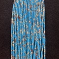 Perle in Diaspro Imperiale blu 2x4mm con venature naturali per creazione gioielli - 2x4mm (1 Filo) / Diaspro Imperiale Blu