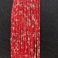 Perles en tube 2x4mm en pierre impériale naturelle rouge et blanc pour bijoux DIY - 2x4mm (1 Rangée) / Pierre de l'Empereur Rouge