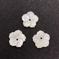 Natural mother of pearl shell five-petal flower beads for DIY jewelry making - Style 9 (12mm)