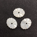 Natural white mother of pearl shell flower beads for DIY jewelry making accessories - Style 13 (10mm)