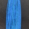 Rangs de perles tubes en pierre empereur bleue 2x4mm avec texture turquoise - 2x4mm (1 Rangée) / Turquoise Bleue