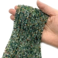 Faceted 2-4mm natural stone beads in mixed earthy colors for DIY jewelry making - India Agate