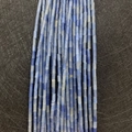 Perles tubes en jaspe impérial bleu 2x4mm pour création de bijoux DIY et accessoires - 2x4mm (1 Rangée) / Aventurine Bleue