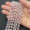 Faceted rose quartz beads strands in light pink for DIY jewelry and bracelet making - 6mm / 1 Piece / Pink Aventurine