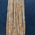 Perles tubes en pierre naturelle 2x4mm dégradé crème et orange pour création de bijoux - 2x4mm (1 Rangée) / Topaze