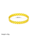 Elegante bracciale rigido in acciaio al titanio placcato oro 18K con cuori, diametro 60mm - Oro + Cuore Traforato