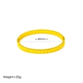Bracciale rigido in acciaio inossidabile placcato oro 18K con cuori traforati per donna - Oro + Cuore a Doppia Fila
